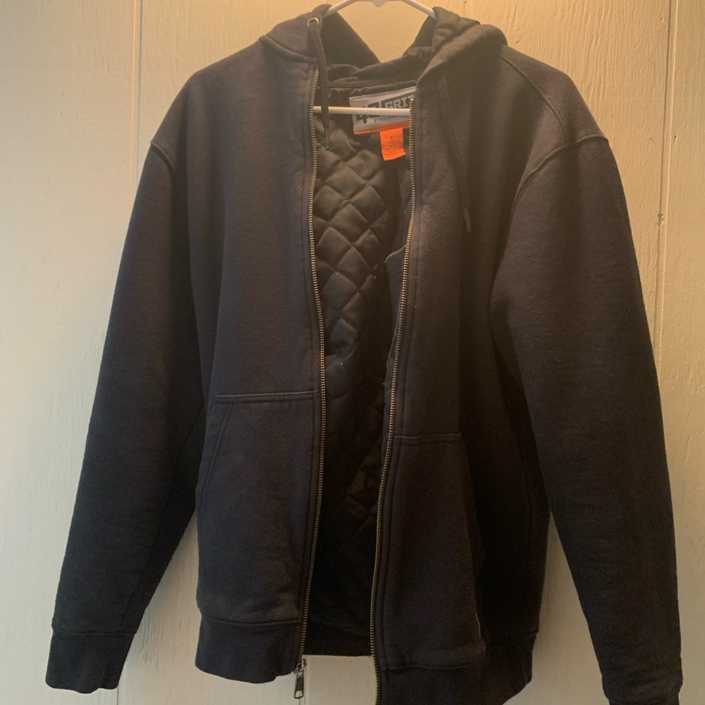40 Grit by Duluth Black Zip-Up Hoodie